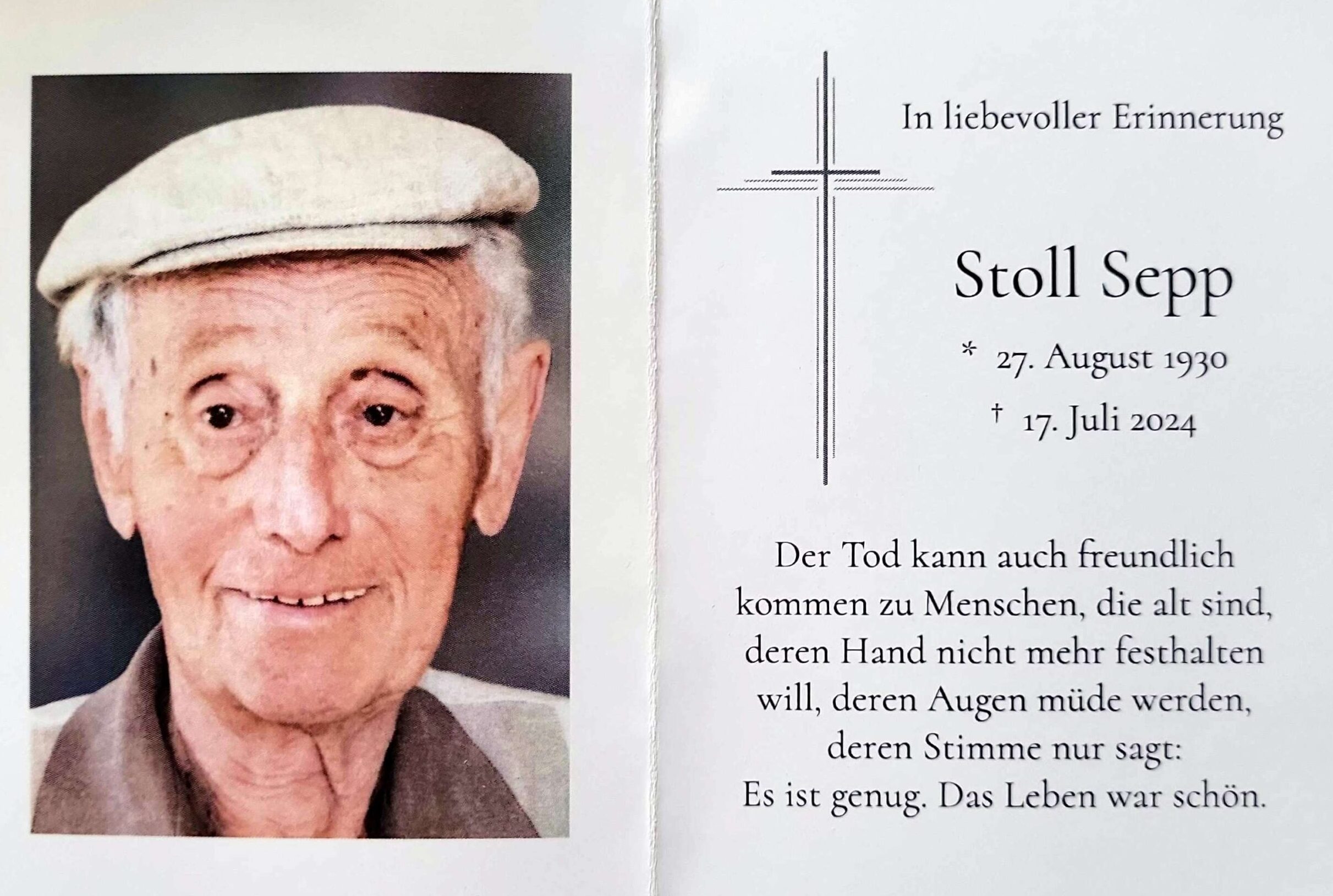 langjähriger Ehren-Chorleiter Josef Stoll verstorben